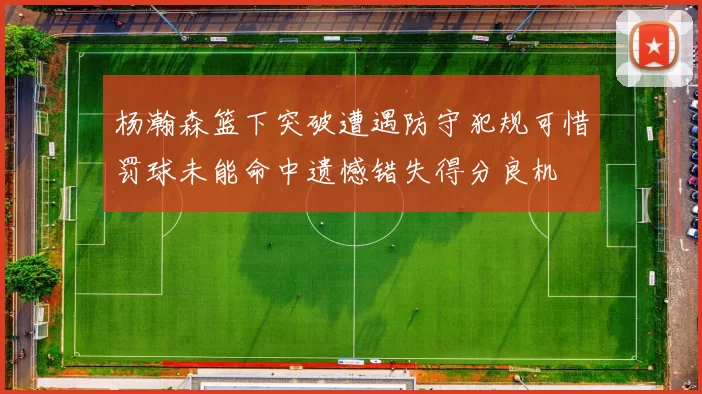 杨瀚森篮下突破遭遇防守犯规可惜罚球未能命中遗憾错失得分良机